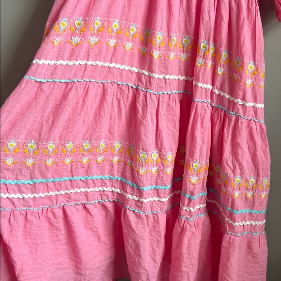 Simply Souther Pink Embroidered Boho Dress - Picture 7 of 7